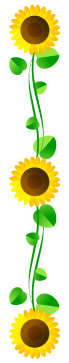 向日葵フレームのイラスト/縦4