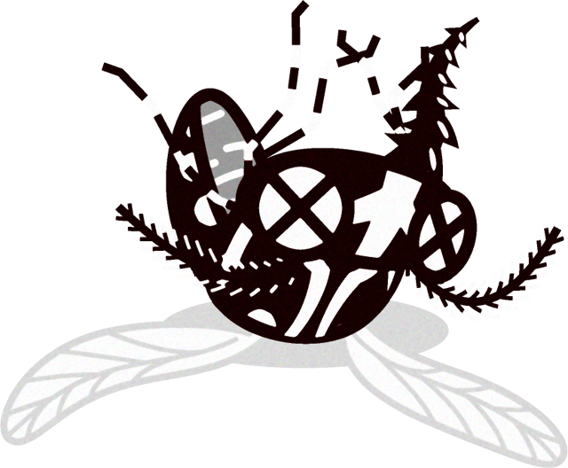 蚊のイラスト/仰向け