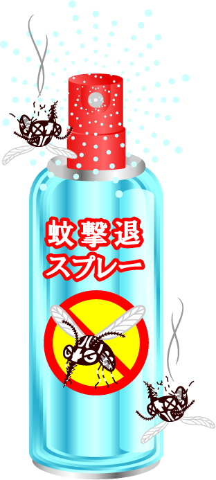 蚊撃退スプレーのイラスト
