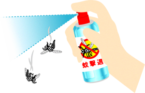 蚊を落とすイラスト