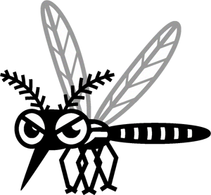 前進する蚊のイラスト