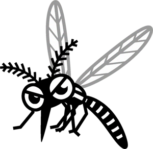 移動中の蚊イラスト