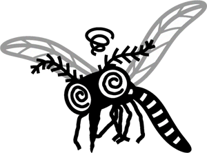 弱っている蚊のイラスト