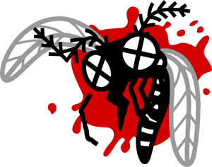 潰された蚊のイラスト