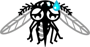 弱気な蚊のイラスト