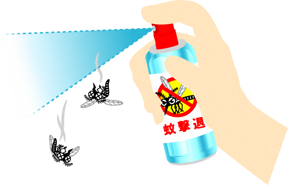 蚊を落とすイラスト