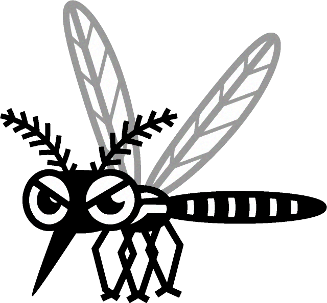 前進する蚊のイラスト