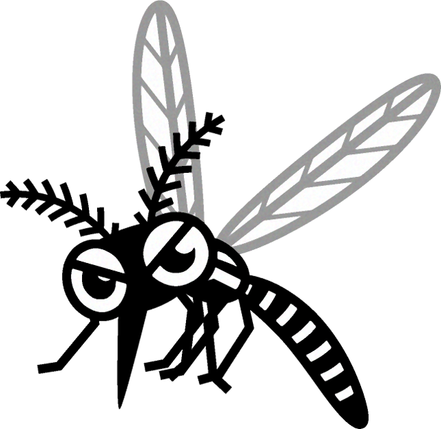 移動中の蚊イラスト