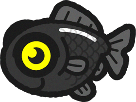 かわいい出目金イラスト