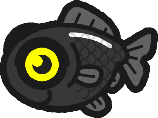 かわいい出目金イラスト