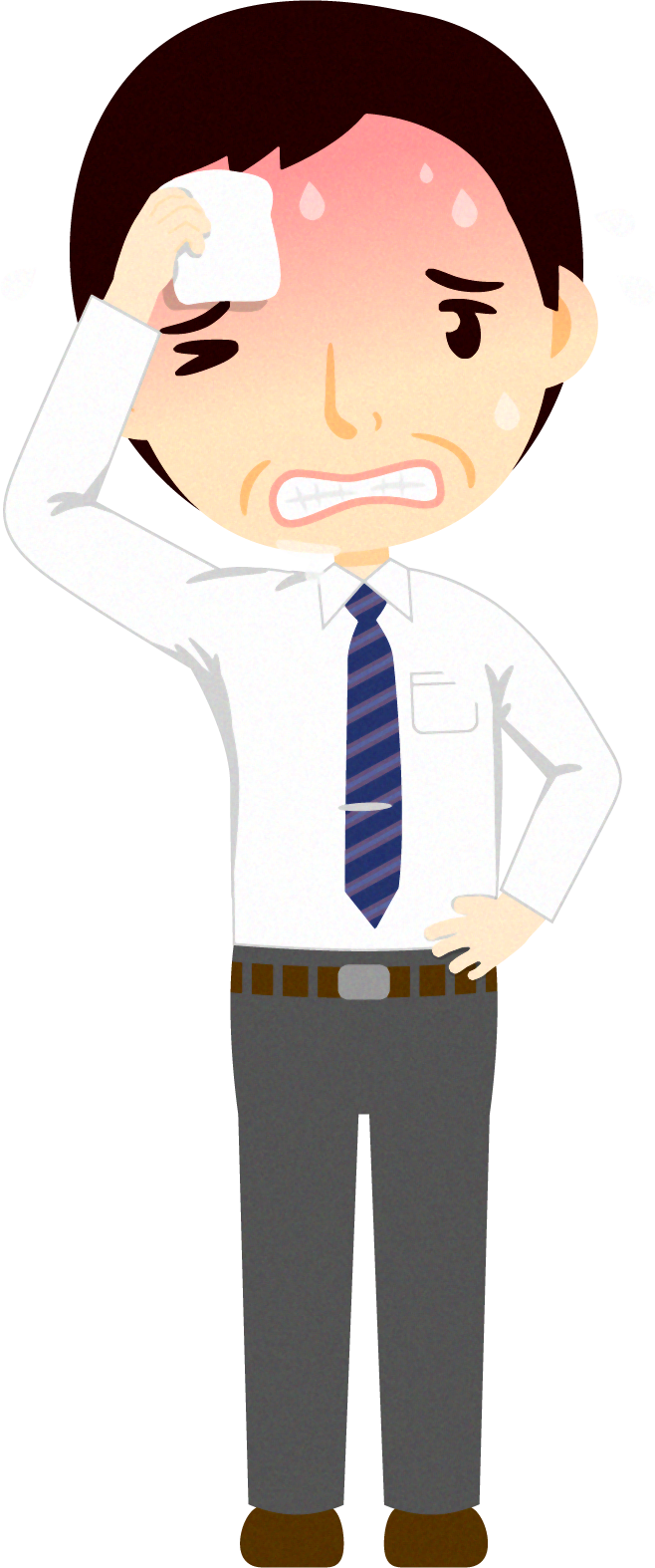 汗をかいた人のイラスト/営業職