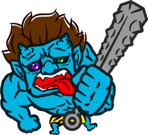 金棒を持た青鬼イラスト