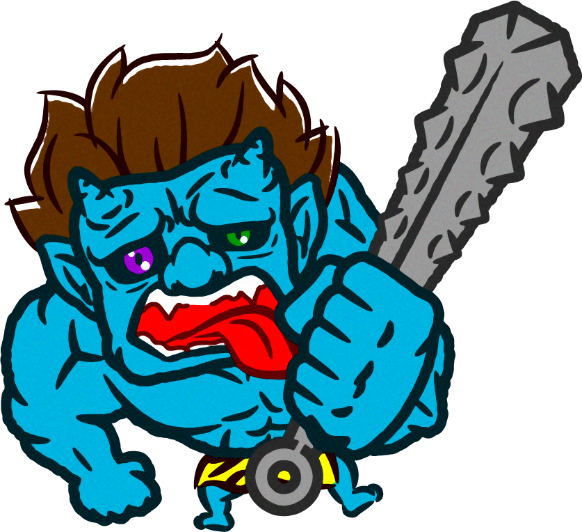 金棒を持た青鬼イラスト