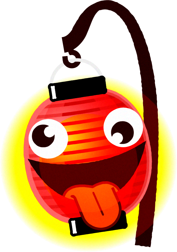 提灯お化けのイラスト