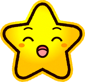 星のイラスト/笑顔