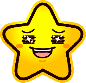星のイラスト/目がキラキラ