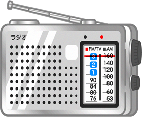 携帯ラジオのイラスト
