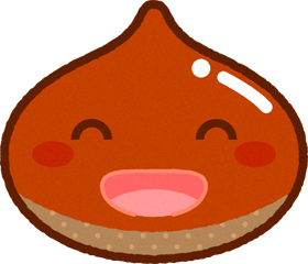 栗イラスト/笑顔