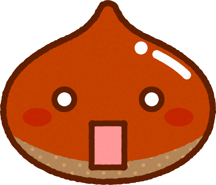 栗イラスト/驚き、えぇ?