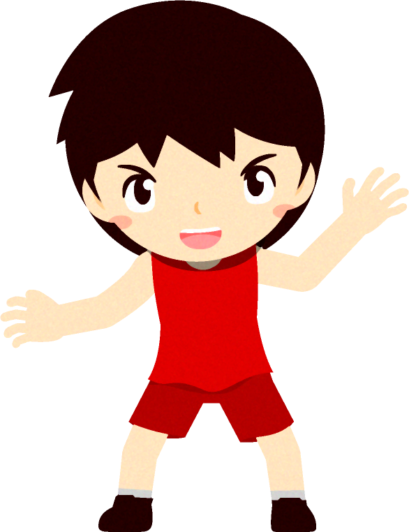 バスケットボールのイラスト/ディフェンス