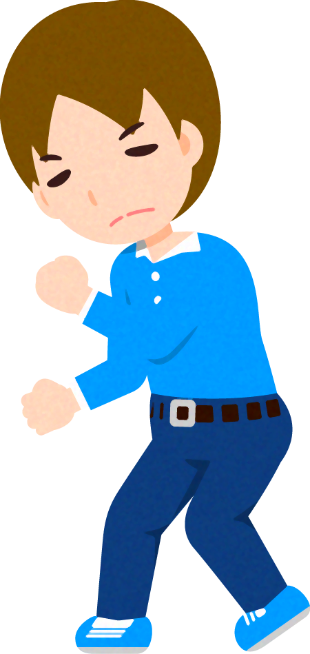 ボウリングをする人のイラスト/ガッツポーズの男性3