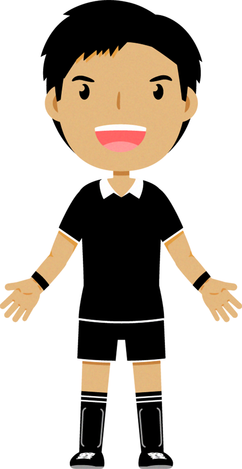 サッカーの主審イラスト/プレーオン・アドバンテージ