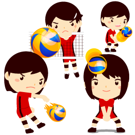 バレーボールのイラスト