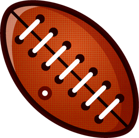 昔のラグビーボールのイラスト