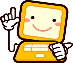 パソコン君イラスト/ポイント