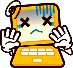 パソコン君イラスト/やめて