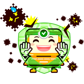 かわいいラップトップPC/保護シールドのイラスト