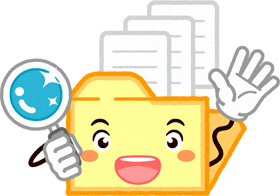 フォルダーのイラスト/手を振る