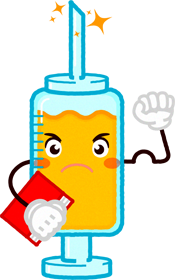 ウィルス撃退ワクチンのイラスト