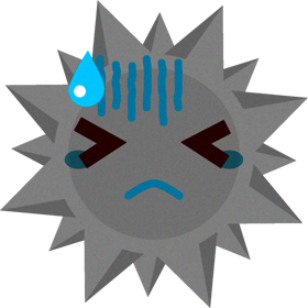 PCウィルスのイラスト/耐える