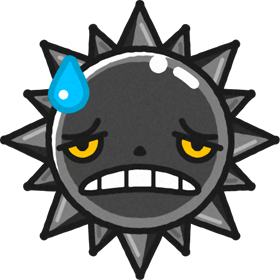 コンピューターウィルスのイラスト/弱気