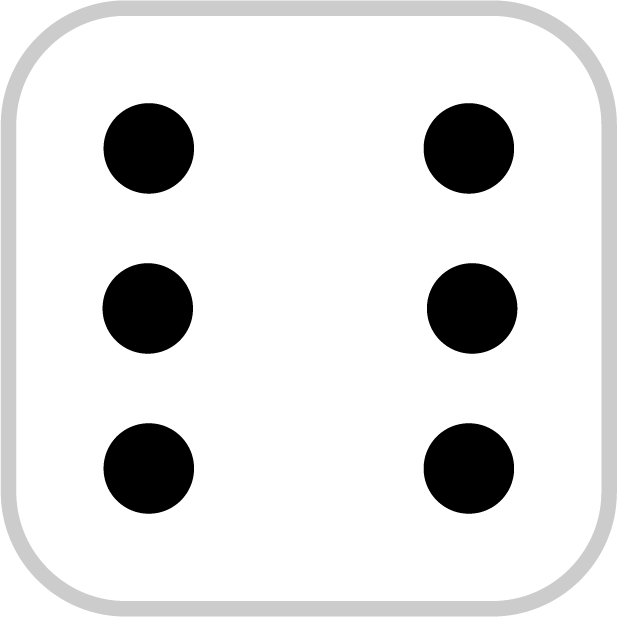サイコロのイラスト/6