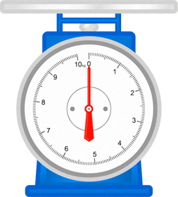 上皿式はかりのイラスト/10kg用