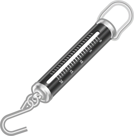 ばね式手秤のイラスト