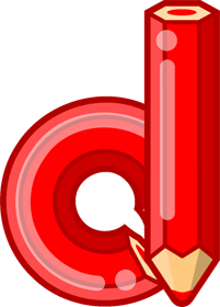 dの色鉛筆フォントイラスト