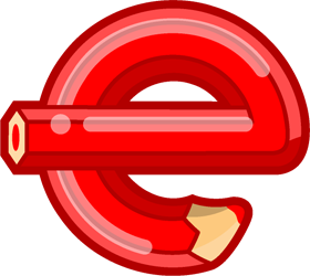 eの色鉛筆フォントイラスト