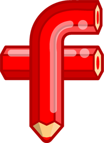 fの色鉛筆フォントイラスト