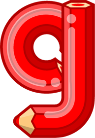 gの色鉛筆フォントイラスト