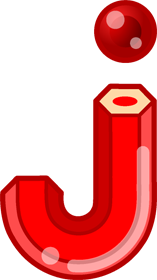 jの色鉛筆フォントイラスト