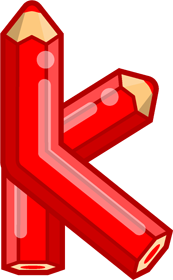 kの色鉛筆フォントイラスト