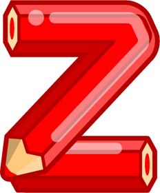 zの色鉛筆フォントイラスト