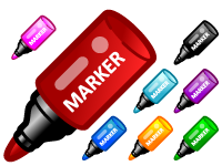 マーカーのイラスト