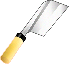 鰻包丁のイラスト/京型（京都型）