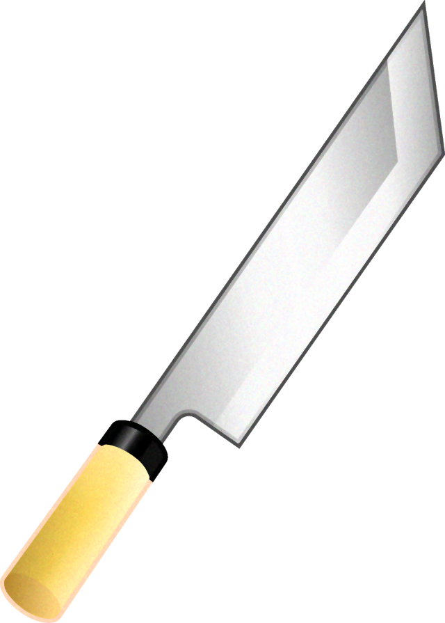 鰻包丁のイラスト/関東型（江戸型）