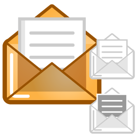 手紙が入っている封筒のイラスト