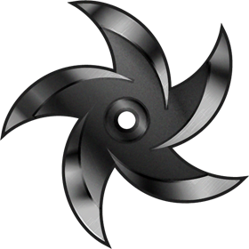 平板状手裏剣のイラスト